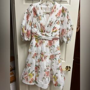 NWT Zimmerman floral pleated mini dress size 0 US 4